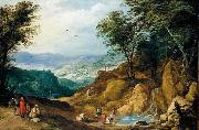 MOMPER, Joos de Extensive Mountainous Landscape oil on canvas